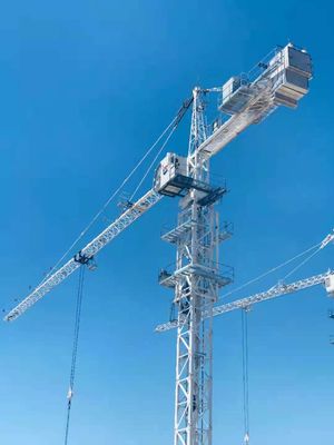 Хорошая цена Topkit Jib 50 метров 6тонный строительный башенный кран с телескопической клеткой онлайн